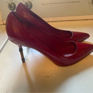 Gucci red patent leather bamboo heels-Kristen- amazing condition